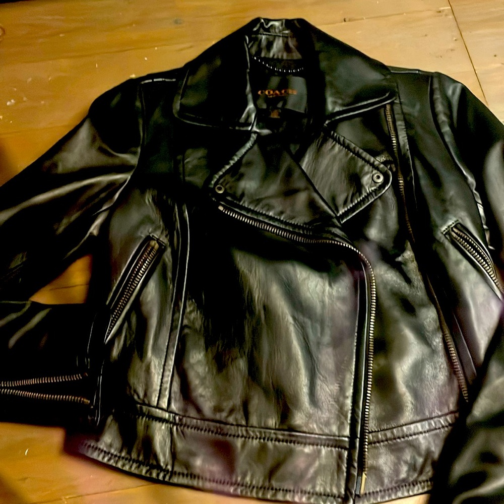 Coach Women’s vintage Lamb leather Moto Jacket